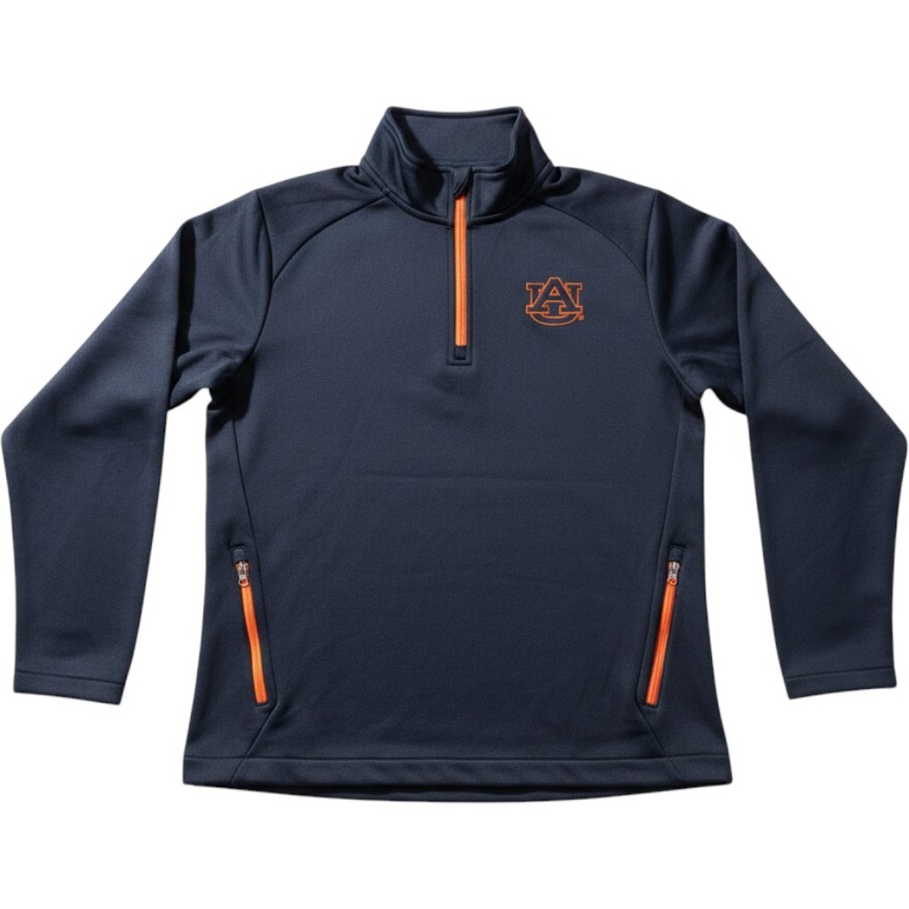 Genuine Stuff Auburn Tigers Youth Large 14/18 Navy Blue Quarter Zip Pullover